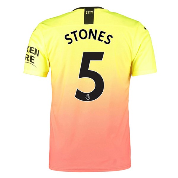 Maillot Football Manchester City NO.5 Stones Third 2019-20 Orange